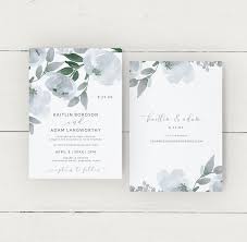 Dusty Blue Wedding Invitation Template Soft Dusty Blue Gray Watercolor Bouquet Edit Online In Templett Download Pdf Print W Back Wedding Invitation Templates Blue Wedding Invitations Wedding Invitation Card Template