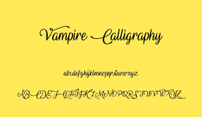 Collection of most popular free to download fonts for windows and mac. Vampire Calligraphy Free Font