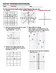 Liefland @ harper junior high: Geometry Unit 1 Transformations Reflection Translation Reflection Worksheet