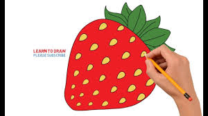 How to draw cute panda, draw cute things. How To Draw Strawberry Step By Step Easy For Kids Youtube