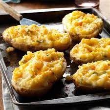 Cheesy Stuffed Baked Potatoes Recipe Recipes Stuffed Baked Potatoes Baked Potato Recipes