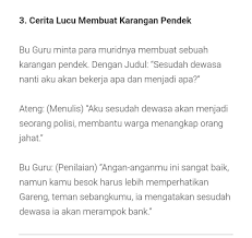 Itu tadi berbagai macam contoh pantun jenaka yang bisa anda jadikan referensi. Contoh Cerita Jenaka Pendek Brainly Co Id