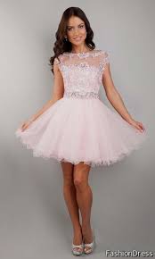 Cool Dresses For Teenagers Formal 2017 2018 Pink Homecoming Dress Cute Homecoming Dresses Lace Dress With Sleeves