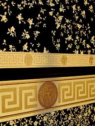 Black And White Wallpaper Borders Uk Are Wallpaper Borders Out Of Style In 2018 Gold And Black Wallpaper Versace Wallpaper Versace Home