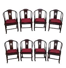 Henredon Elm Wood Dining Chairs Set Of 8 On Chairish Com Wood Dining Chairs Dining Chair Set Dining Chairs