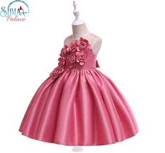 Sibia Palace Mink Pink Flowers Girl Birthday Princess Dress Gown Frock