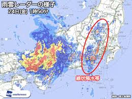 Search for text in self post contents. å°é¢¨20å·ã‹ã‚‰é›¢ã‚ŒãŸé–¢æ±ã§ç·šçŠ¶é™æ°´å¸¯ãŒå‡ºç¾ ã‚¦ã‚§ã‚¶ãƒ¼ãƒ‹ãƒ¥ãƒ¼ã‚¹
