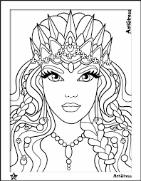 Trail of colors has designed some beautiful free coloring pages for adults that include images of leaves, flowers, dragons, aliens, butterflies, and abstract shapes. Girl Blank Color Page Novocom Top