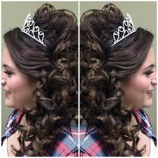 Sweet 16 hairstyles quince hairstyles wedding hairstyles for long hair wedding hair and makeup down hairstyles pretty hairstyles hair my model wanted a half up princess type wedding look, that fit well with her tiara. 20 Absolutely Stunning Quinceanera Hairstyles With A Crown Quince Hairstyles Hairstyles With Crown Quinceanera Hairstyles