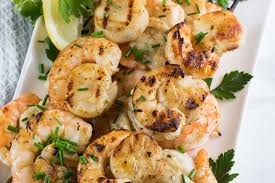 Mix olive oil, balsamic vinegar, worcestershire. Grilled Scallops And Shrimp Kabobs Bbqing With The Nolands