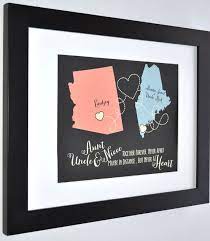 Personalized Gift For Aunt And Uncle Custom Maps Mothers Day Gifts For Aunt Auntie Tia Mom From Niece Aunt Gifts Christmas Gifts For Aunts Diy Christmas Gifts