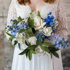 We're not surprised that the delphinium has emerged as a favorite wedding bloom with our brides this season. Bridal Bouquets Silk Stem Collective Rent Wedding Flowers