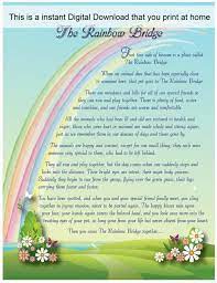 Check spelling or type a new query. Rainbow Bridge 8x10 Digital Download For Framingrainbow Etsy Rainbow Bridge Cat Rainbow Bridge Dog Rainbow Bridge Poem