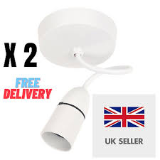 I'd assumed that the centre would be clear so that i could fit a ceiling rose hook for the chandelier. Pendant Light Fitting With Ceiling Rose Lamp Holder 6 Inch Cable Pack Of 2 Ebay