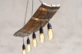 Rustic Ceiling Lights Wine Barrel Pendant Light Five Lights Etsy In 2020 Rustic Ceiling Lights Wine Barrel Chandelier Rustic Ceiling