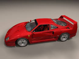 Ferrari F40 3d Model 3ds Max Files Free Download Modeling 45032 On Cadnav Motocikl