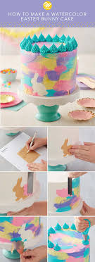 Colorful Bunny Watercolor Cake Pastel Easter Cake Recipe Bunny Cake Easter Bunny Cake Cake