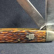 Among these were pocket and folding hunter pattern switchblades bearing the name keen kutter, a trademark owned by e.c. Vintage Keen Cutter E C Simmons St Louis Mo Pocket Knife 3 Blade Bone Stag 1839541090
