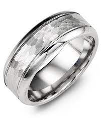 Men S Hammer Polished Edges Cobalt Wedding Band Cobalt Wedding Band Cobalt Wedding Ceramic Wedding Ring