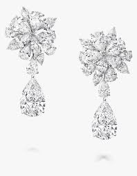 New arrivals · pendants earrings · custom designs A Pair Of Graff High Jewellery Diamond Earrings With Diamond High Flower Jewelry Earring Hd Png Download Kindpng