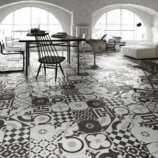 Black And White Porcelain Tile Floor Cementine Black And White Porcelain Deco Tile Arizona Tile Black And White Tiles Bathroom Black And White Tiles Black White Kitchen