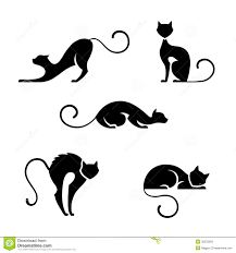 Cat Symbols Stock Photos Image 32533593 Cat Silhouette Tattoos Cat Outline Cat Silhouette