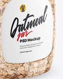 Download Oatmeal Jar Mockup In Jar Mockups On Yellow Images Object Mockups PSD Mockup Templates