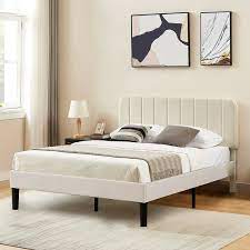 Queen Size Upholstered Platform Bed Frame