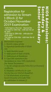 Nios Admissions Admissions Education Secondary