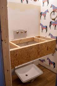 Check spelling or type a new query. Powder Room Renovation With A Floating Vanity And Statement Wallpaper