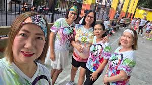 Zumba class with coach