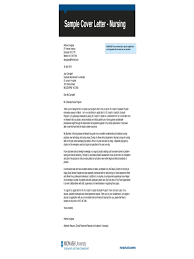 Check out our great cover letter example to get ideas for how to sell yourself to employers! Sample Cover Letter Nursing Free Download