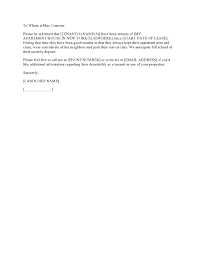 I'm writing to file a complaint about the service i received during my november 15 visit. Landlord Reference Letter Sample