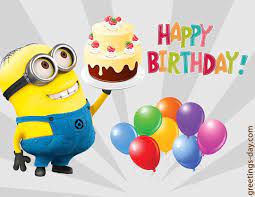 Today S My Birthday And I Trained Arms Time For The Cake Donuts Pasta And Gains Happy Birthday Minions Happy Birthday Photos Happy Birthday Minions Gif
