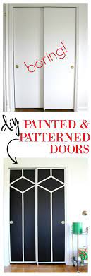 Rustic bifold closet door bedroom ideas unique closet door curtain ideas sliding closet door ideas for teens small diy closet door. Diy Painted And Patterned Doors Door Makeover Diy Closet Door Makeover Home Diy
