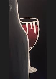 Wine Bottle And Wine Glass Painting On Canvas Wine Painting Glass Painting Wine Paintings