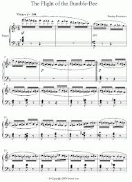Flight Bumblebee Rimsky Korsakov The Flight Of The Bumblebee Sheet Music For Piano Gif Page 1 5 Piano Sheet Music Sheet Music Violin Music