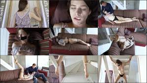 Bondagio - Olivia's bad luck moment falling into a tight trap