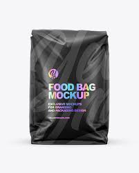 Download Matte Food Bag Mockup Front View In Bag Sack Mockups On Yellow Images Object Mockups PSD Mockup Templates