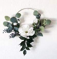Wedding Hoop Bouquet Bridesmaid Bouquet Hoop Wreath Magnolia Flower Flower Girl Basket In 2020 Magnolias Wedding Bouquet Magnolia Wedding Flowers Flower Girl Basket