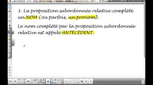 La Phrase Complexe Subordination La Proposition Subordonnee Relative Youtube