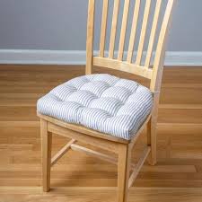 ticking stripe navy blue dining chair