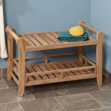 Large Teak Rectangular Shower Seat With Handles Shower Seats Bathroom Accessories Bathroom Shower Seat Shower Seats Teak Bathroom