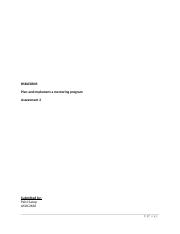 The case for instructional mentoring. Assessment Task 2 Case Study Analysis Docx Bsbled805 Plan And Implement A Mentoring Program Assessment 2 Submitted By Palvi Sarup Asoc2630 1 Page Course Hero