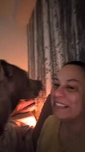 This is my APBT Daisy. She is comforting me because she noticed I was  shedding tears. I was just reading about my aunts sudden loss of her  Labrador and I cried. Then here comes Daisy to my rescue. ...