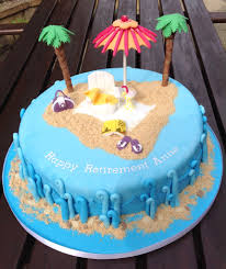Beach Themed Retirement Cake Geburtstagstorte Motivtorten Torten