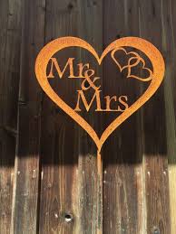Gartenstab Mr Mrs Eiserne Hochzeit Hochzeitsgeschenk Hochzeit Garten