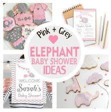 Pink and gray elephant baby shower decorations. Pink And Grey Elephant Baby Shower Ideas Party Collection Partymazing