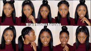 They include merely tying the hair somewhat like a pony. 10 Simple Quick And Easy Heatless Hairstyles For Straight Natural Hair Youtube