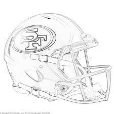 According to the university of georgia athletic website in 1963 after becoming the bulldogs head football coach vince dooley redesigned the uniforms choosing a red helmet with a black g on a white background as the dominant feature of the new uniform for the 1964. Grayscale San Francisco 49ers Football Helmet Coloring Pages Football Coloring Pages Coloring Pages Free Printable Coloring Pages
